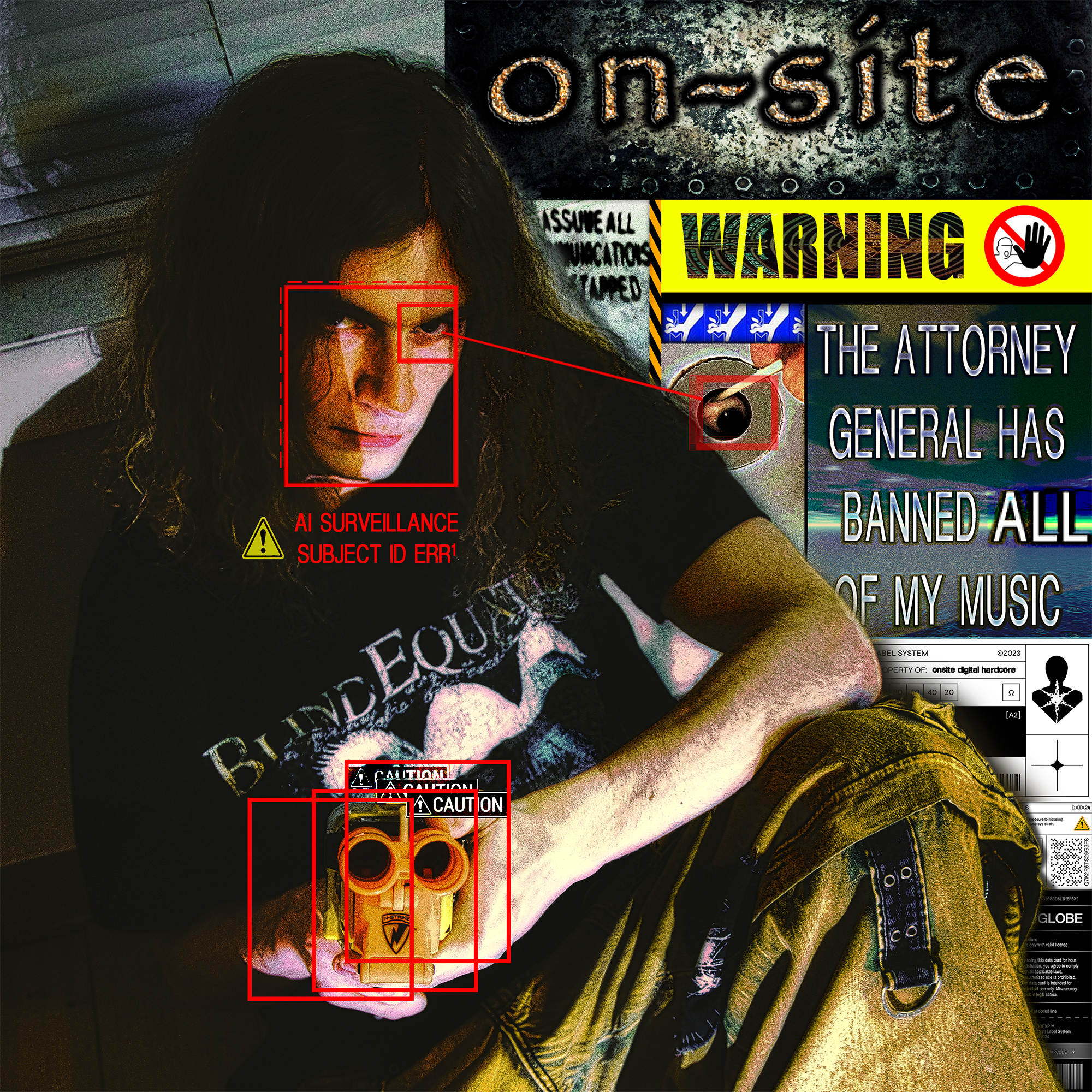 me holding a nerf gun with lots of computer editing